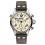 Ingersoll I02002 Mens Watch The Armstrong Chronograph Quartz Stainless Steel Polished Dial Cream Strap Strap  Color  Black