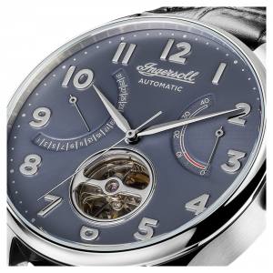 Ingersoll 1892 I04604 Mens The Hawley Movement Automatic Case Stainless Steel Dial Grey Strap Leather Black Matt