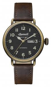 Ingersoll CHRONICLE I03403 Mens The Trenton Movement Automatic Case Stainless Steel Dial Black Strap Leather Brown Matt